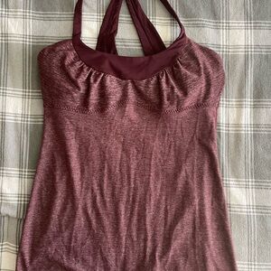 Women's lululemonBurgundy Halter Yoga Tank
